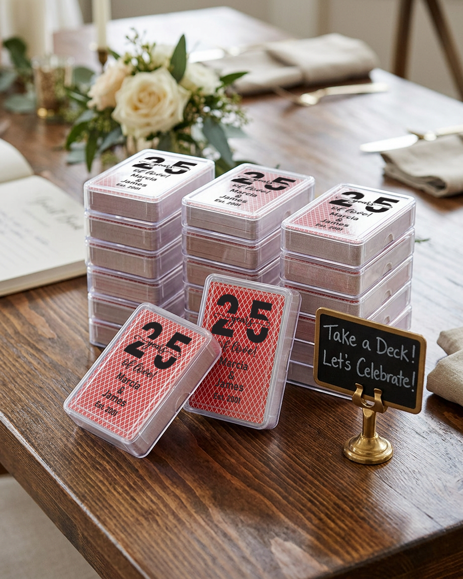 Years of Love Custom Personalized Playing Card Case, Playing Cards Included