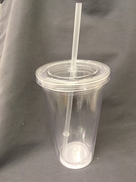 Closeout Sale- 16oz acrylic double walled tumblers. 99 cents each! (22 pieces for the price of 20)