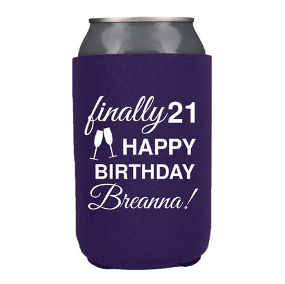 21st Birthday Can Coolers