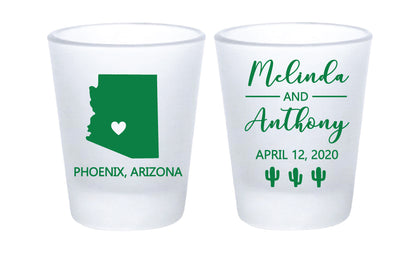 Arizona Wedding Shot Glasses