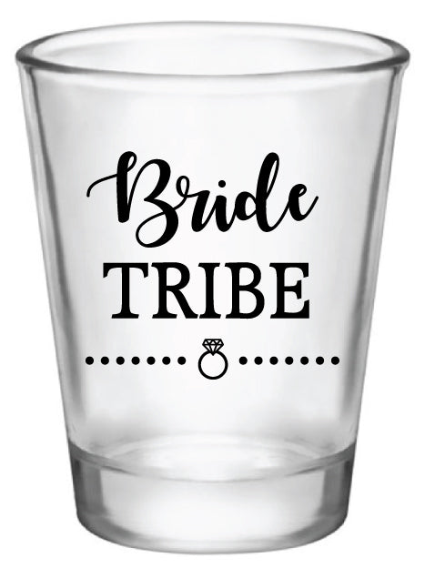 Set of 6 bride tribe shot glasses