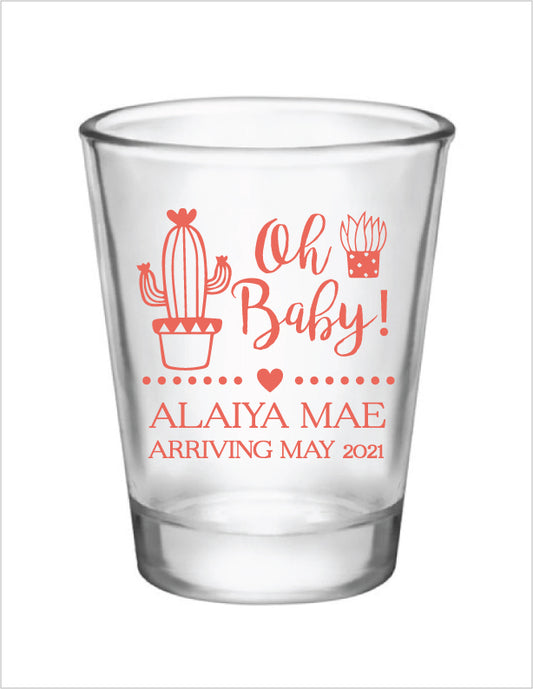 Cactus Baby Shower Shot Glasses