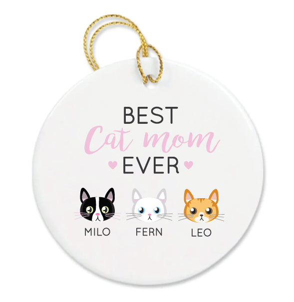 Cat mom christmas ornament