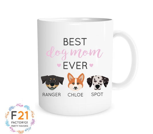Personalized dog mom coffee mug 