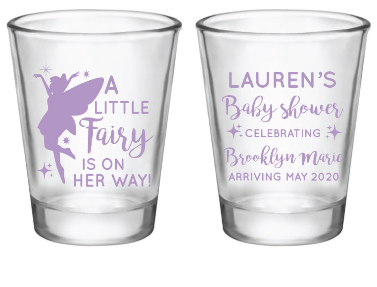 Fairy baby shower shot glasses