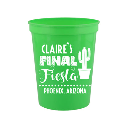 Final Fiesta- Bachelorette party cups