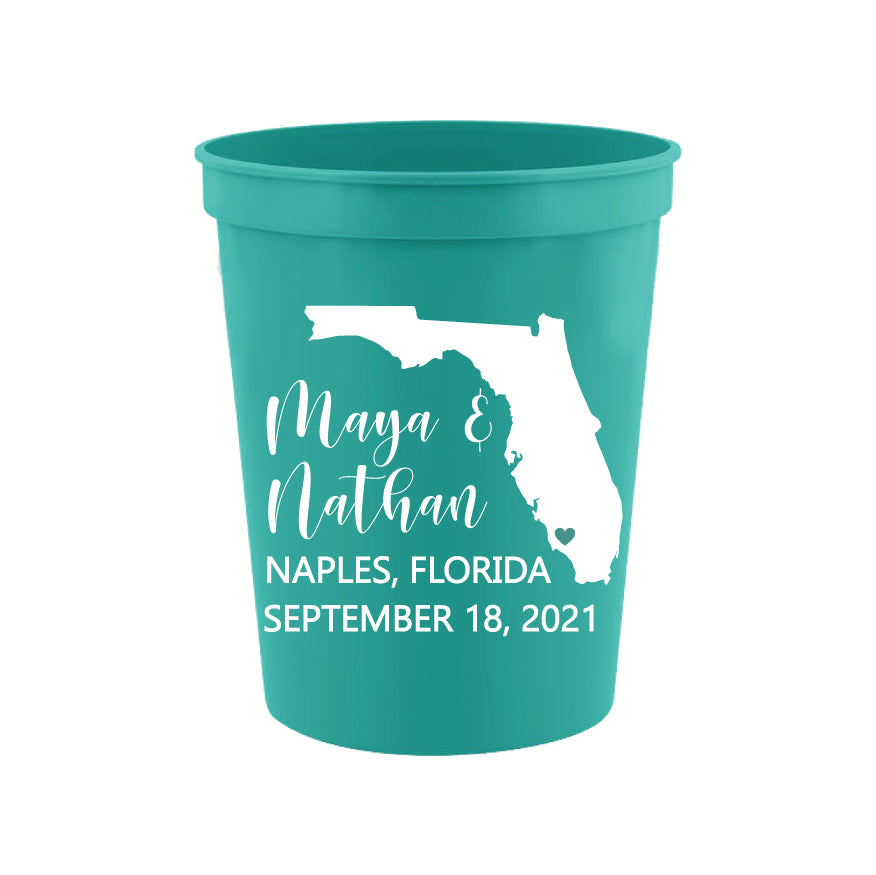 Florida wedding cups