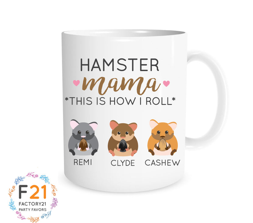 Personalized hamster mom mug 