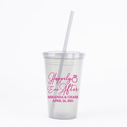 Happily ever after wedding tumblers