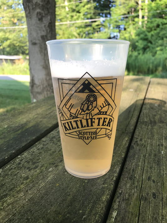 16OZ PLASTIC pub glass- printed with your custom logo!