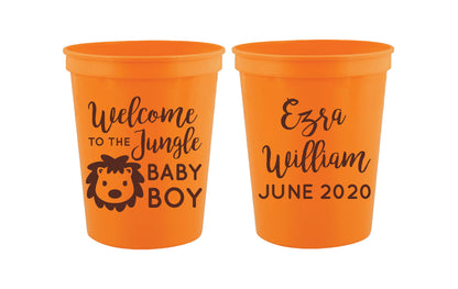 Lion baby shower cups