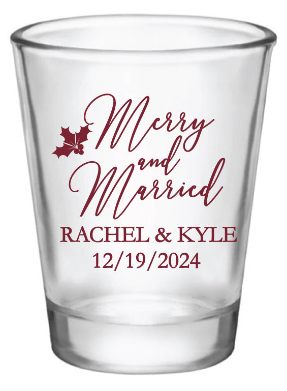 Merry and married shot glasses