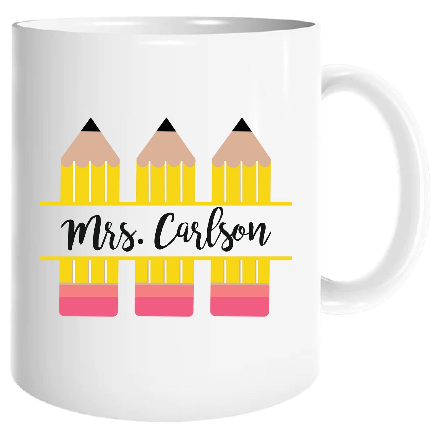 Personalized Pencil teacher mug