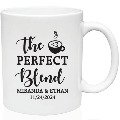 The perfect blend wedding mugs