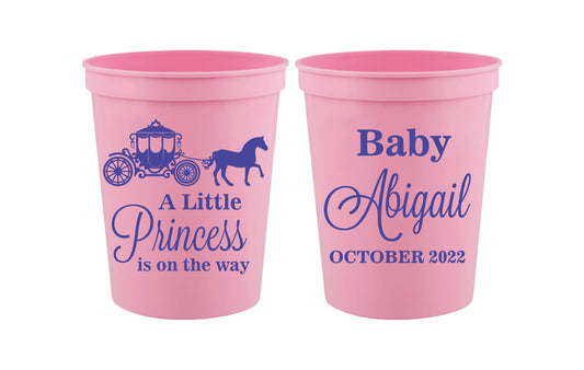 Princess baby shower cups