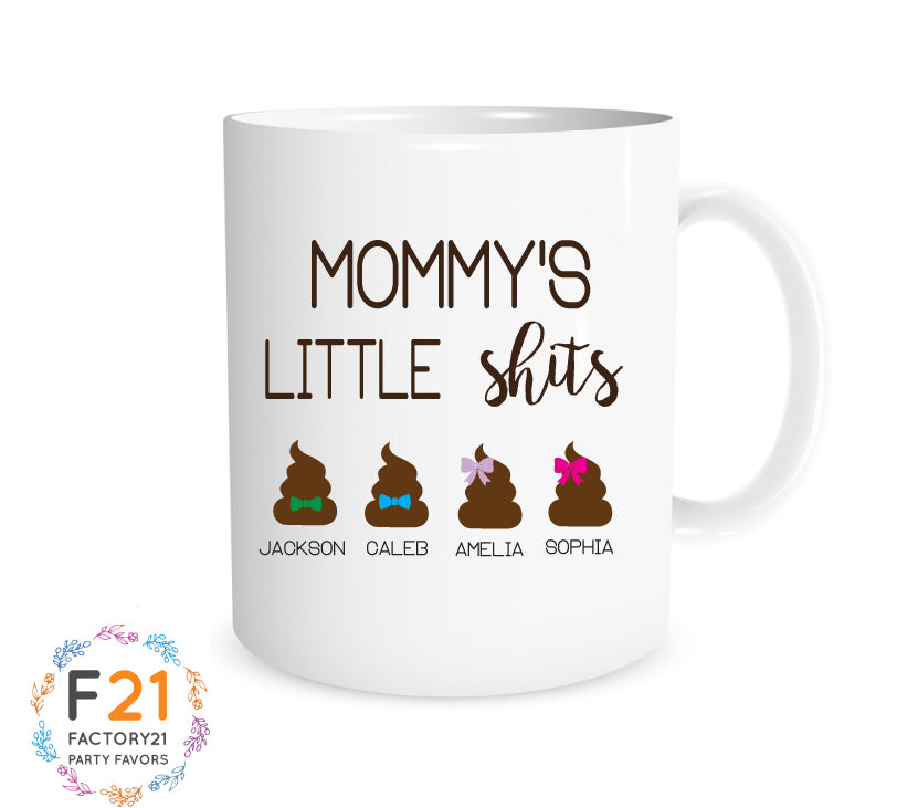 "Little Shits" ceramic mug