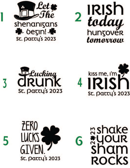 Plastic St. Patrick's Day Pint Glasses