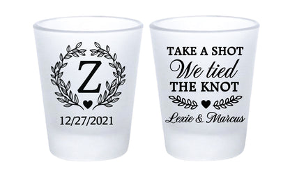 Take a shot we tied the knot- Monogram