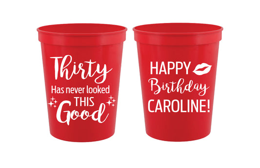Lipstick birthday cups