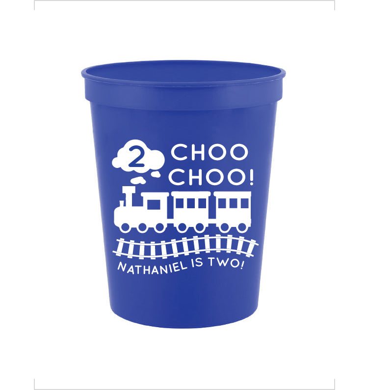 Train Birthday cups