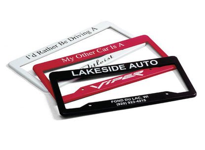 PRINTED license plate frames (100 pieces per lot)