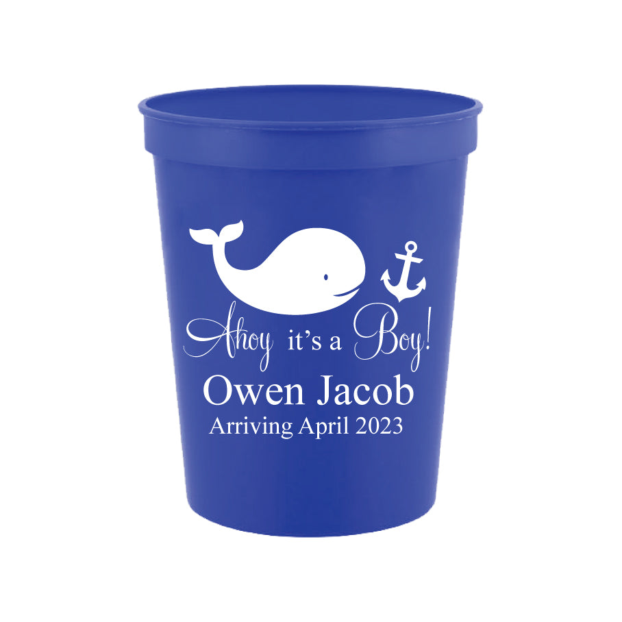 Ahoy, It's a Boy! Baby Shower Cups