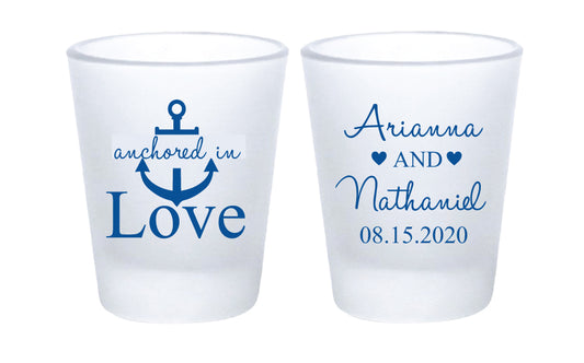 Anchored in Love: Wedding Shot Glasses