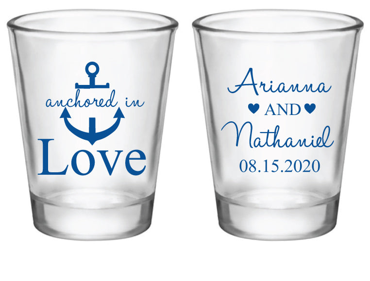 Anchored in Love: Wedding Shot Glasses