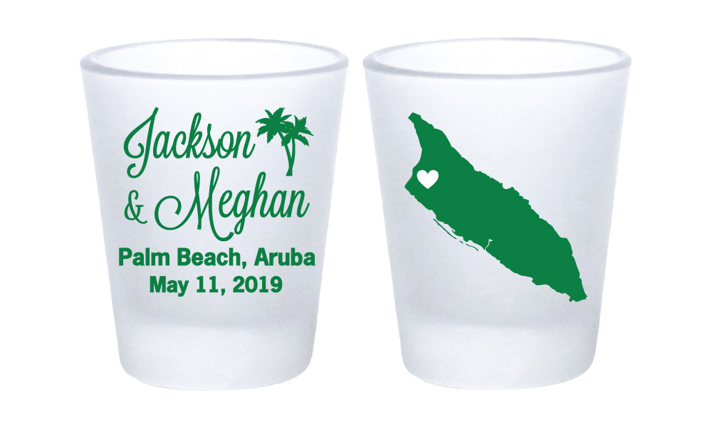 Aruba Wedding Shot Glasses