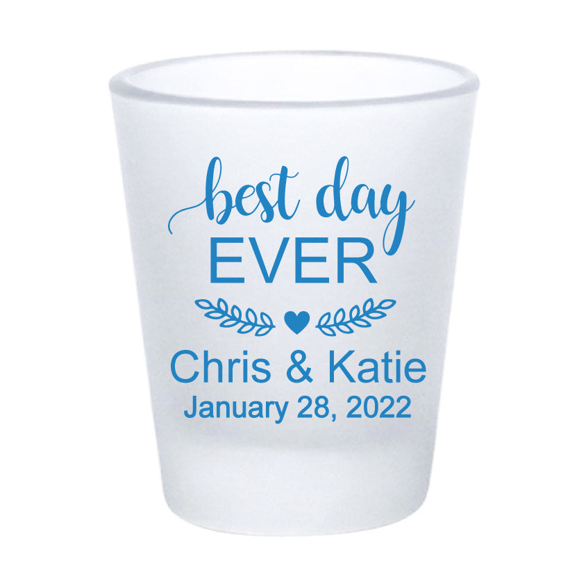 Best Day Ever with Leaves Shot Glasses