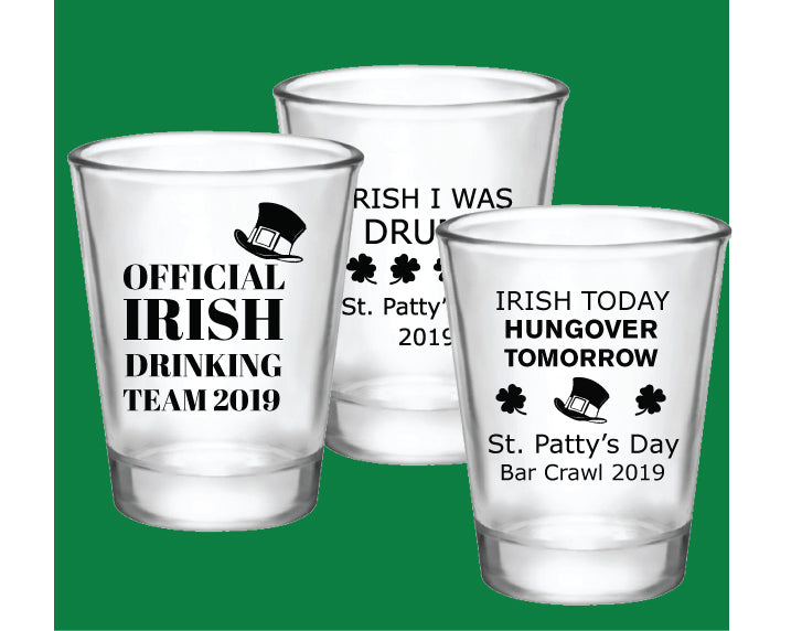 St. Patrick's Day shot glasses