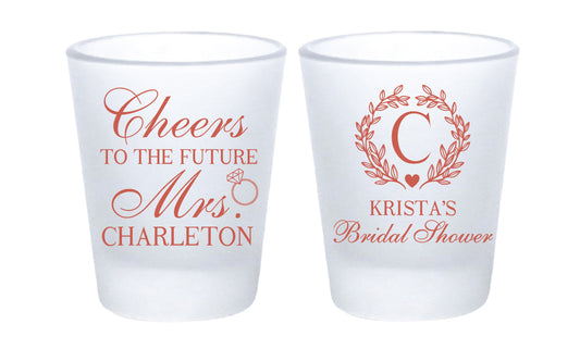 Bridal shower shot glasses