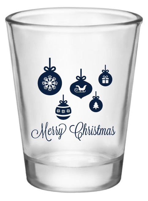 Merry Christmas holiday shot glasses