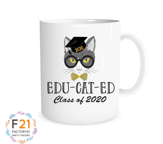 Cat graduation mug