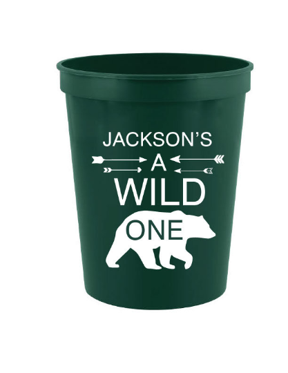 Wild One Birthday cups