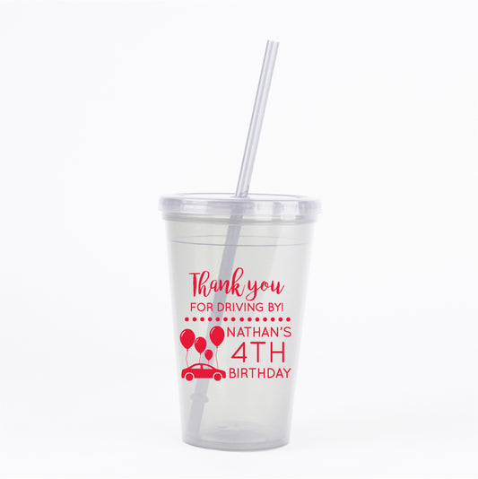 Personalized drive by birthday cups, quarantine birthday party 