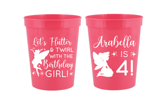 Fairy birthday cups