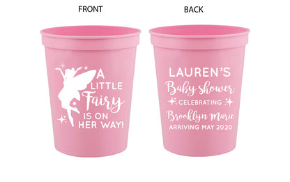 Fairy baby shower cups