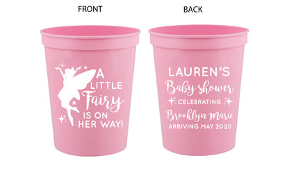 Fairy baby shower cups