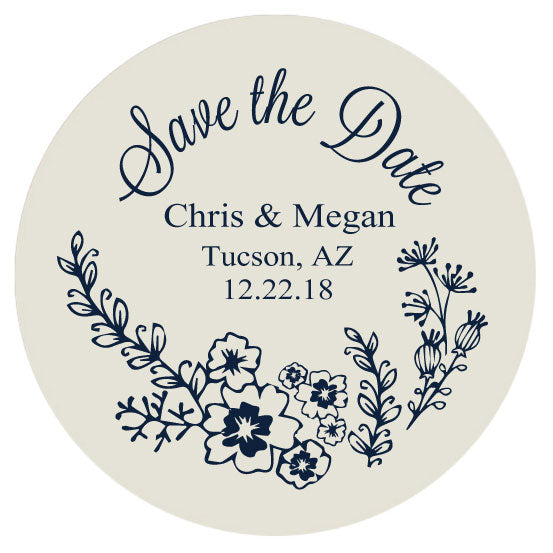 Floral save the date magnets, wedding save the dates, heavy paper