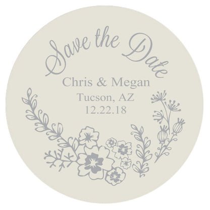 Floral wedding save the dates, save the date magnets, personalized wedding announcements