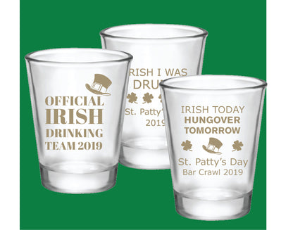 St. Patrick's Day shot glasses