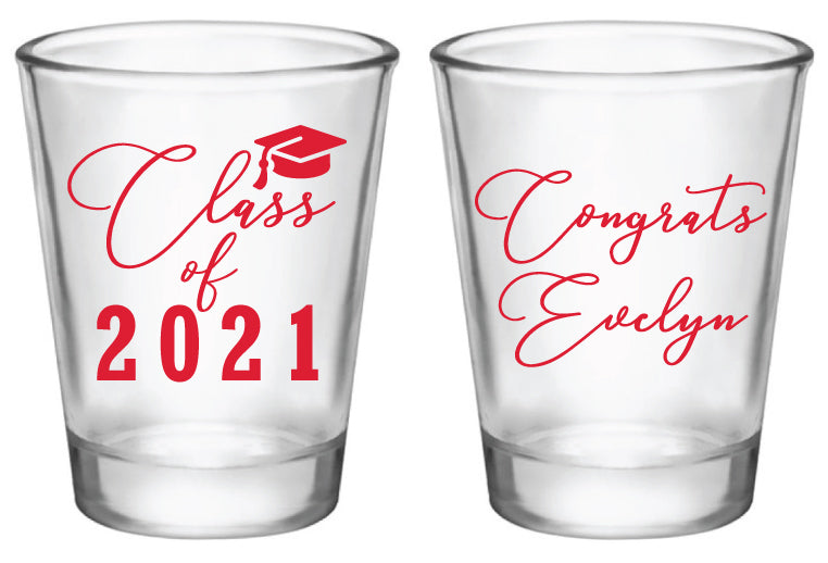 Vasos de chupito de graduación - Clase de 2021