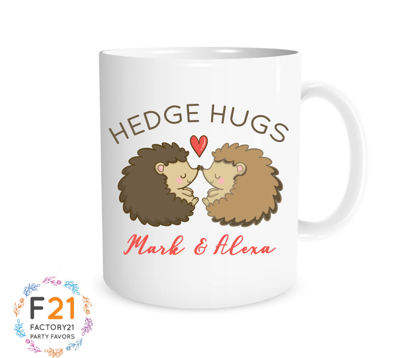 Hedgehog valentines day mug