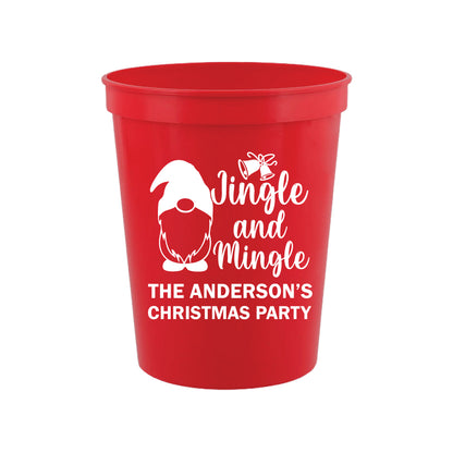 Gnome Christmas party cups