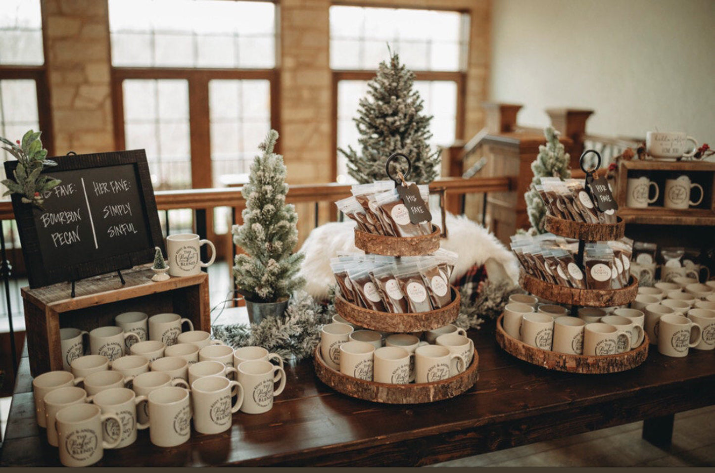 The perfect blend wedding coffee mugs