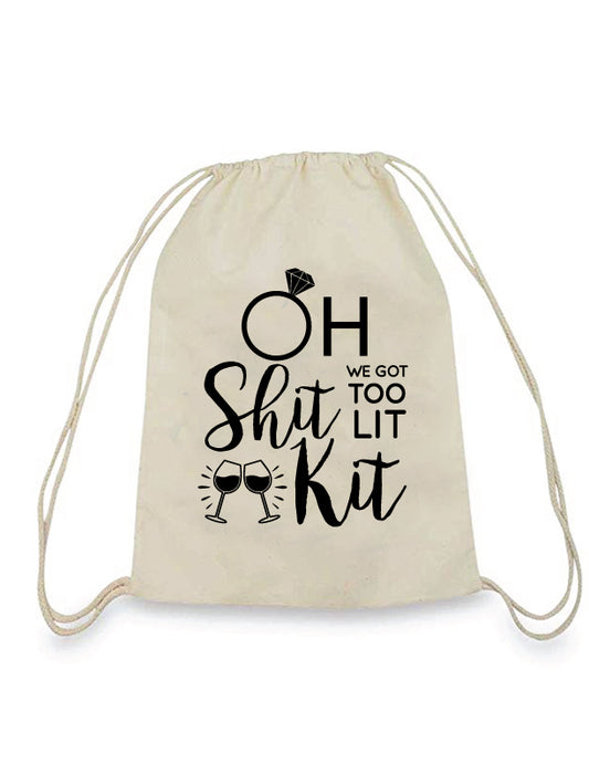 Oh shit kit- large drawstring bags set of 12