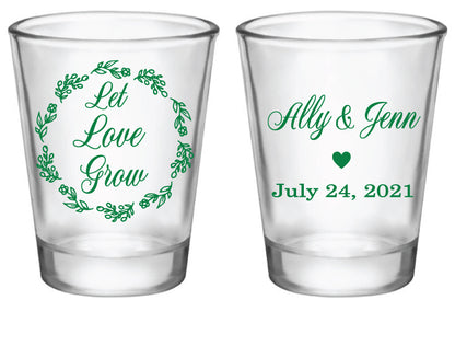 Let love grow shot glasses