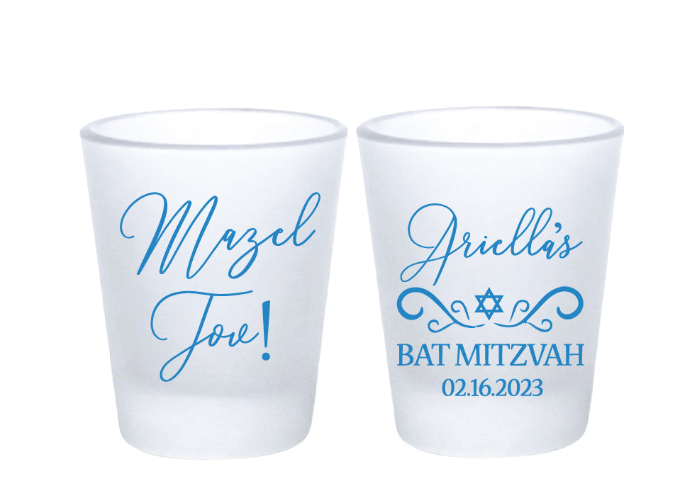 Bat Mitzvah Shot Glasses