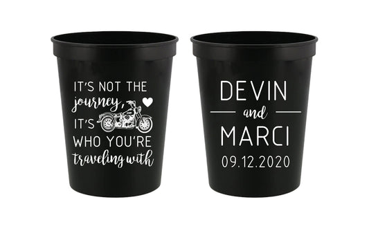 Motorcycle wedding cups